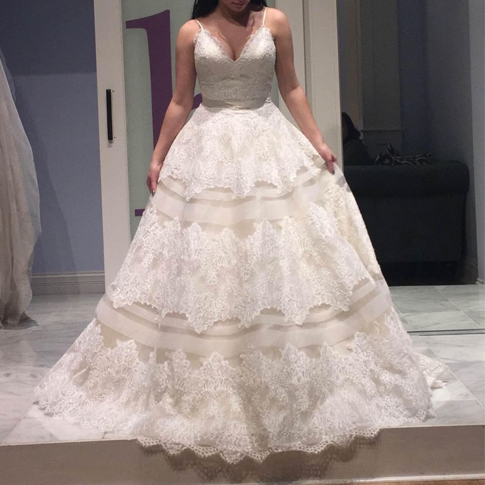 Wedding dress and veil